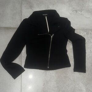 Express Women's Black Zippered Moto style Blazer